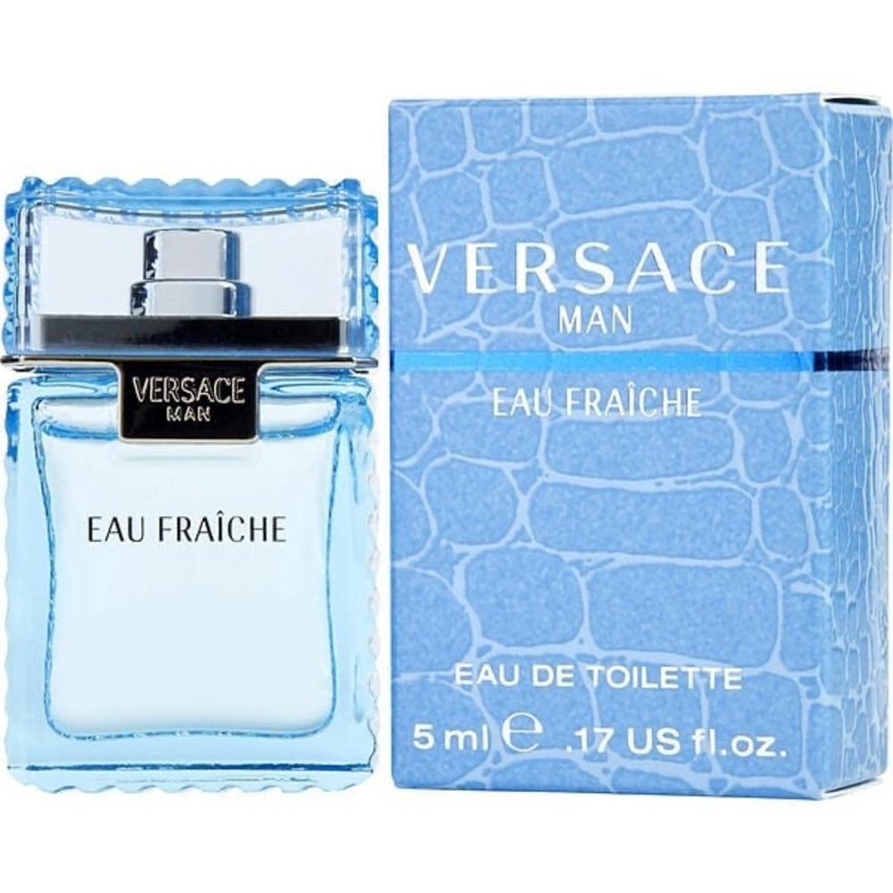 Versace 5ml Blue Eau Fraiche Men's Eau de Toilette Mini Fragrance